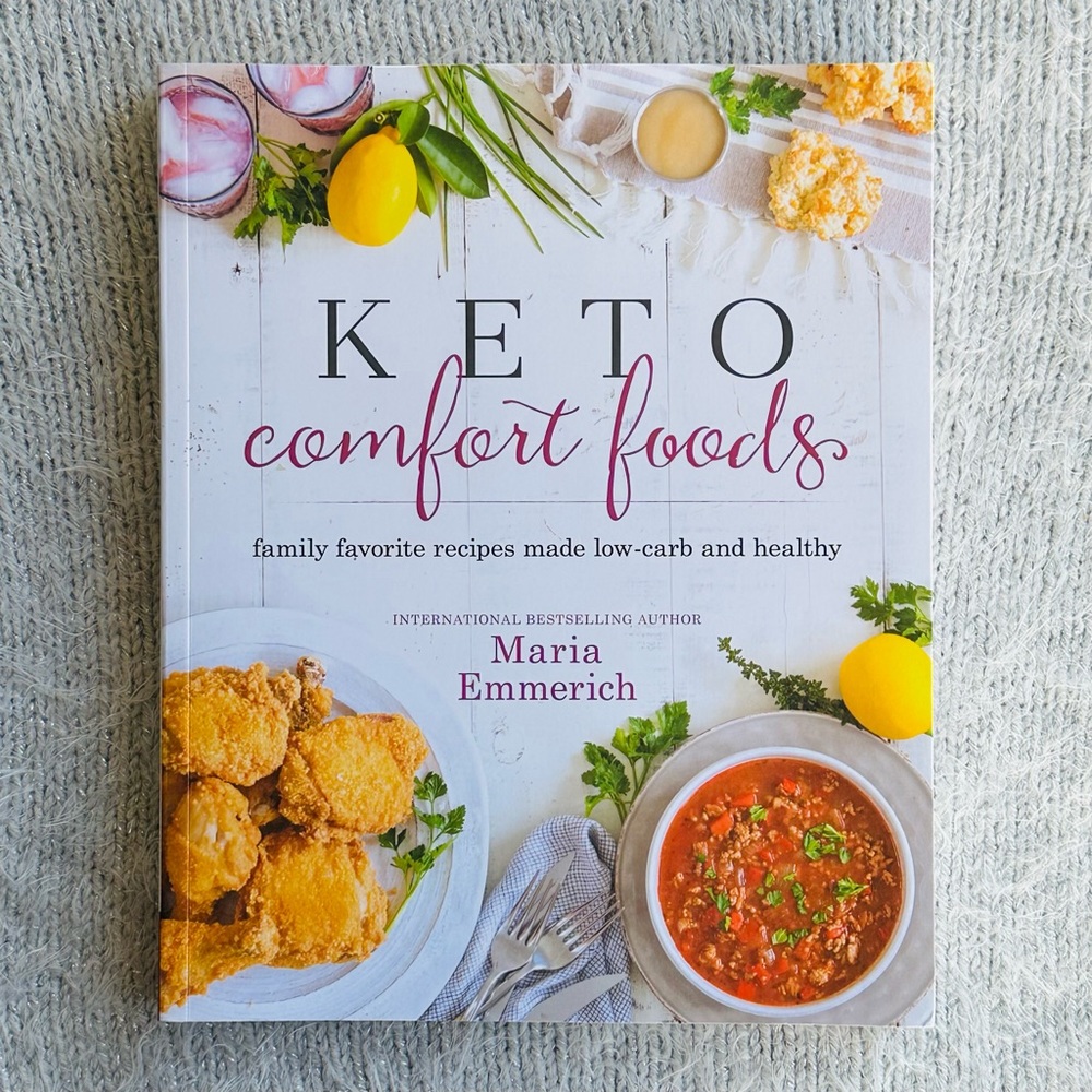 KETO Confort Foods Maria Emmerich Ketogenic Diet Paperback Cookbook Recipe Book